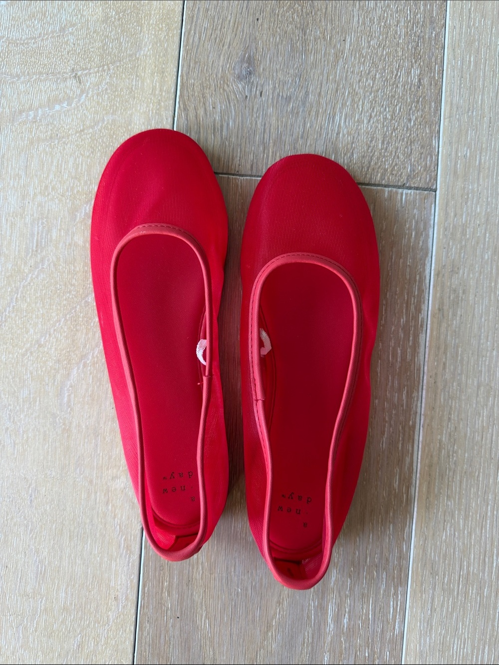 a new day Red Women's Slip-On Ballet Flats